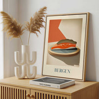 Framed Canvas - Framed canvas in a stylish interior setting