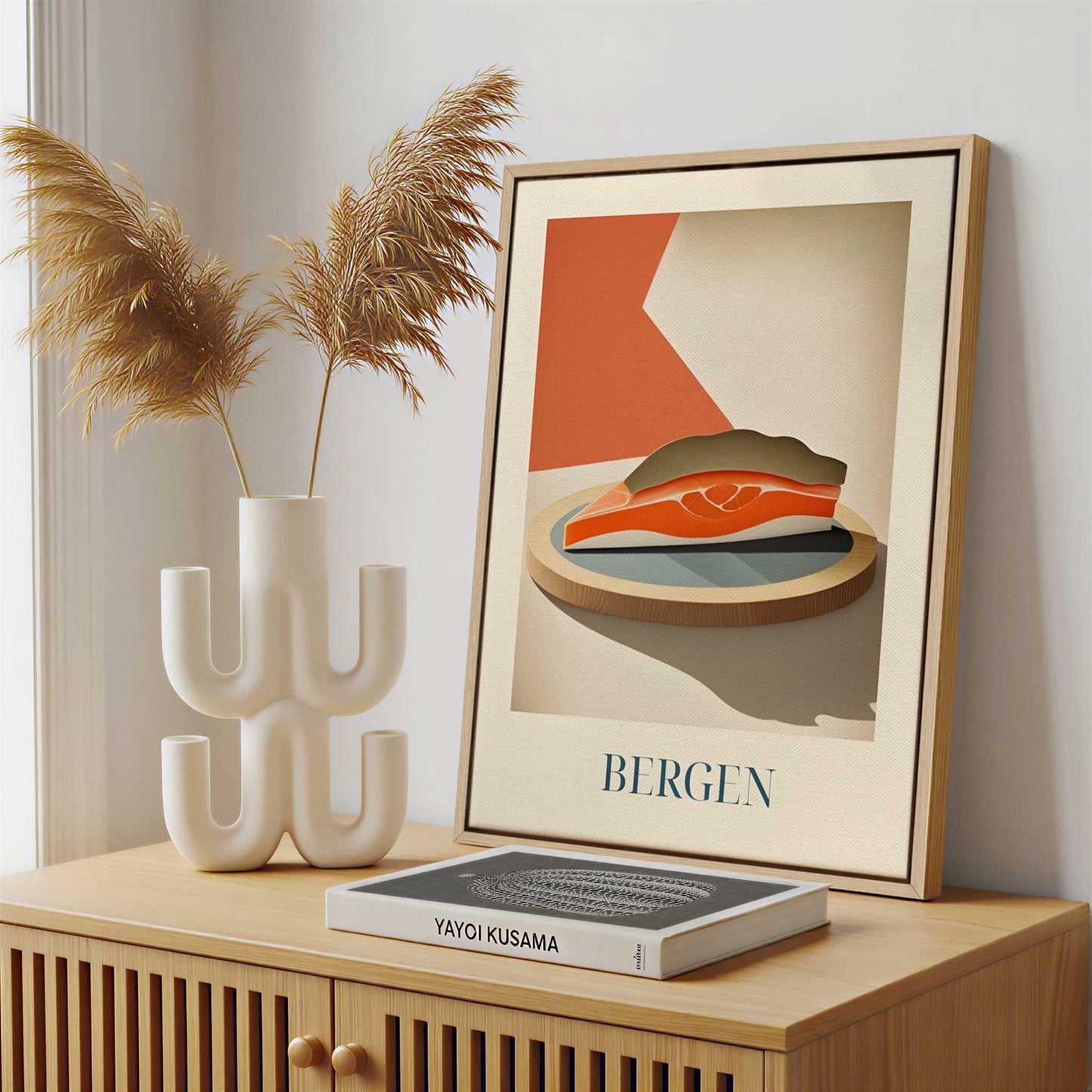 Framed Canvas - Framed canvas in a stylish interior setting