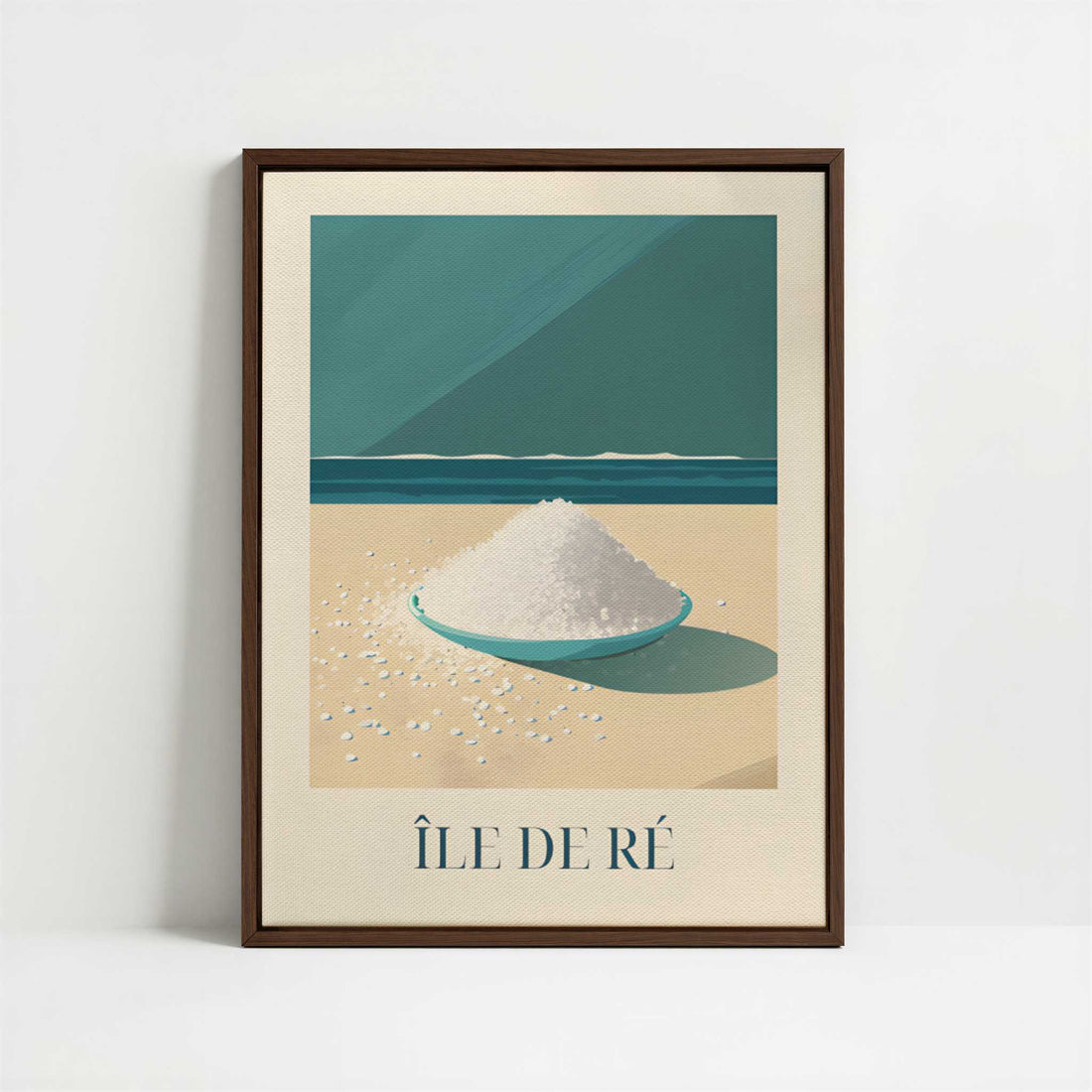 Framed Canvas - Framed canvas in dark wood color frame