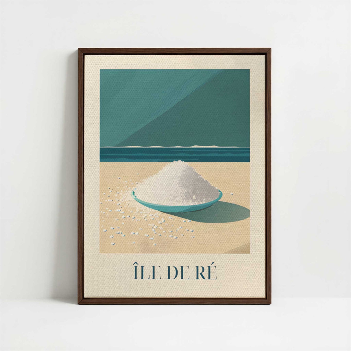 Framed Canvas - Framed canvas in dark wood color frame