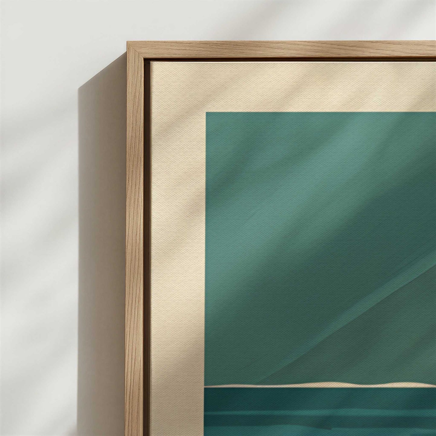 Framed Canvas - Close-up detail and texture of the framed canvas