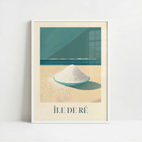 Salt from Île de Ré, France - Art Print - Art print in white frame