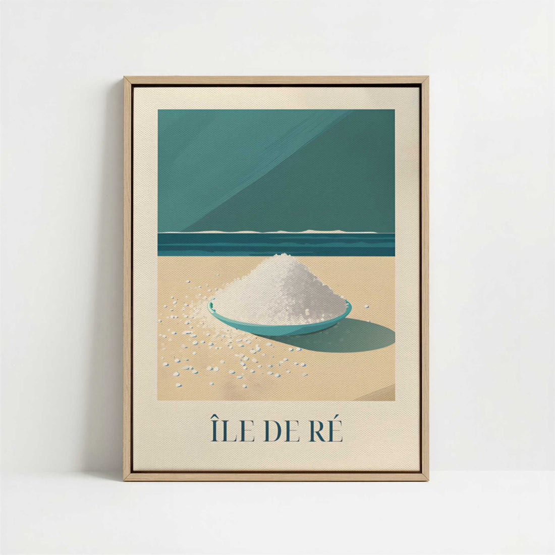 Framed Canvas - Framed canvas in oak color frame
