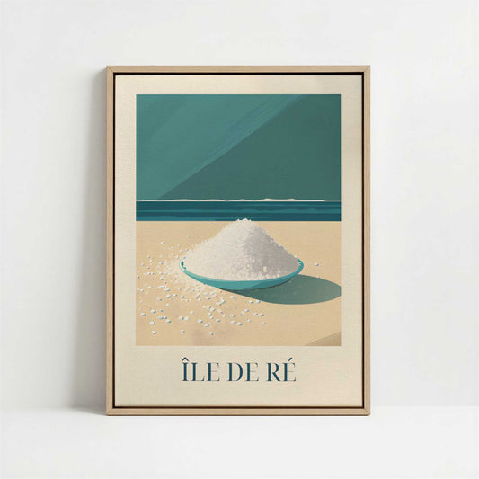 Framed Canvas - Framed canvas in oak color frame