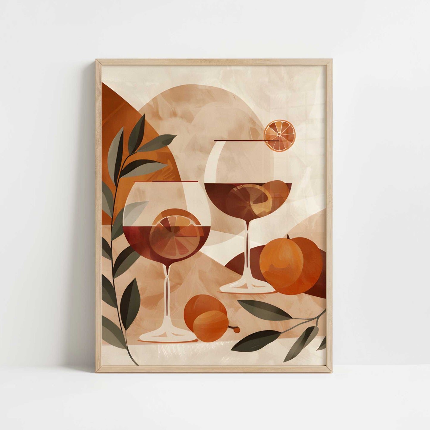 Sangria in Bohemian Style - Art Print - Art print in oak frame