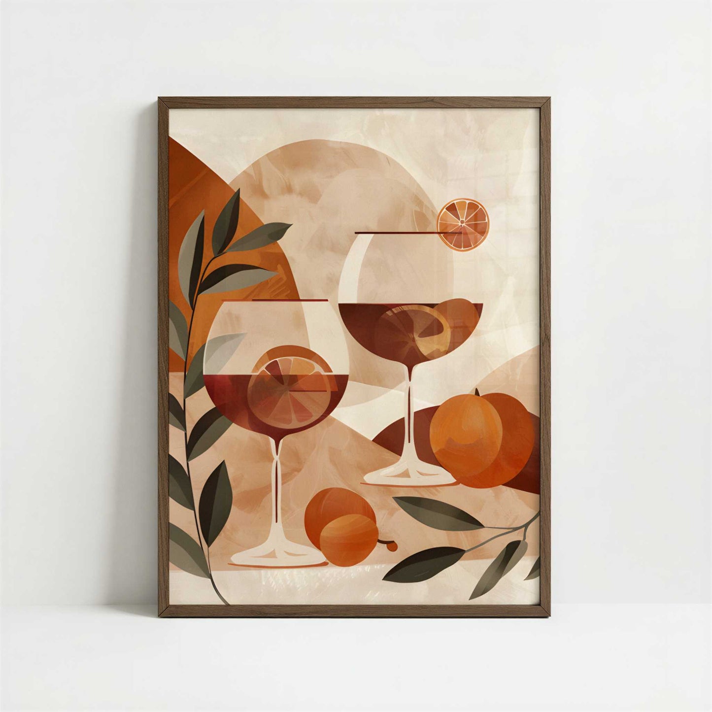 Sangria in Bohemian Style - Art Print - Art print in dark wood frame