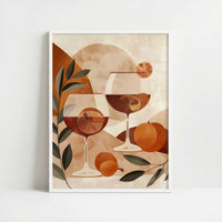 Sangria in Bohemian Style - Art Print - Art print in white frame