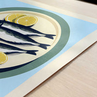 Sardines from Lisbon, Portugal - Art Print - Close-up detail of the art print