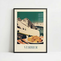 Schnitzel from Verbier, Switzerland - Art Print - Art print in black frame