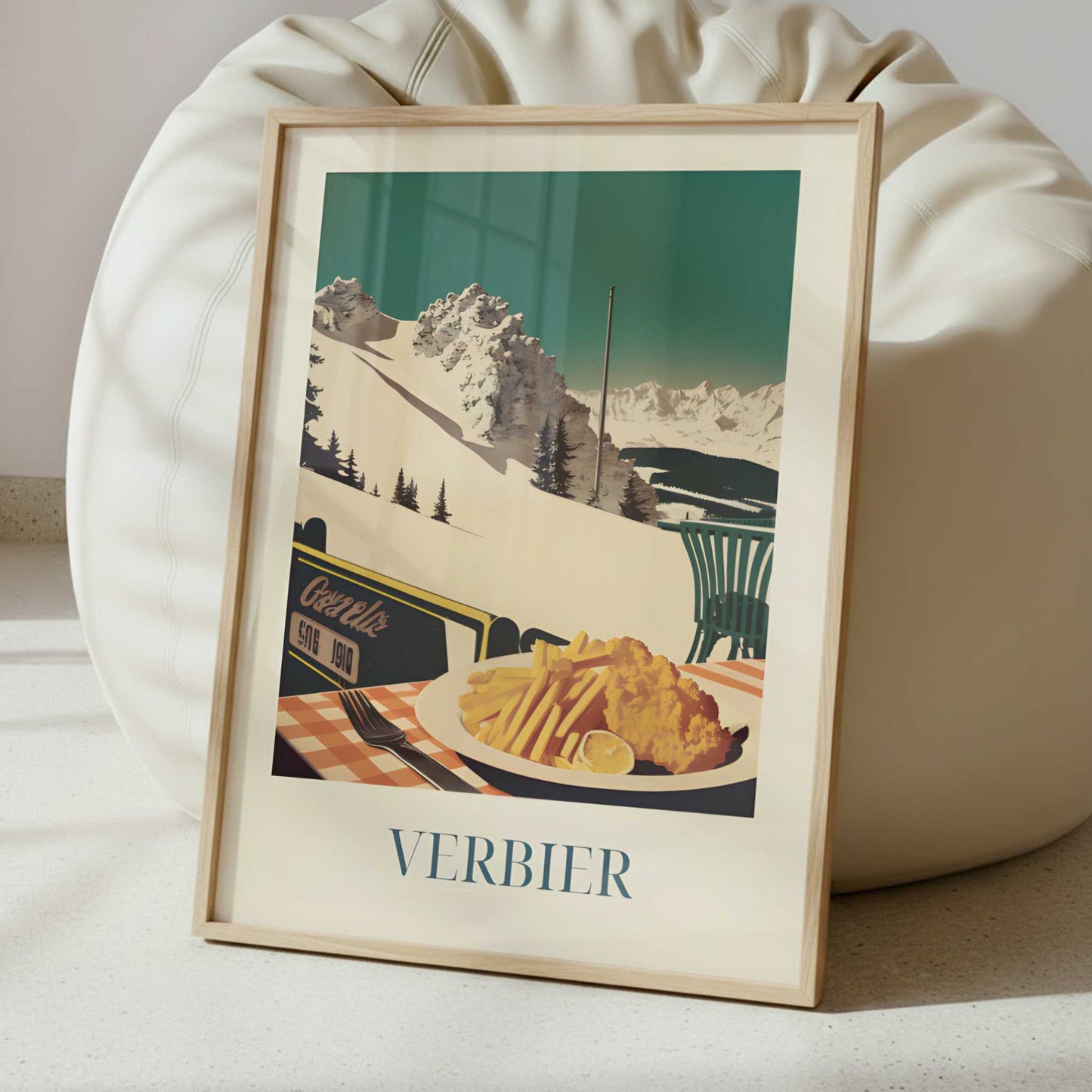 Schnitzel from Verbier, Switzerland - Art Print - Interior inspiration