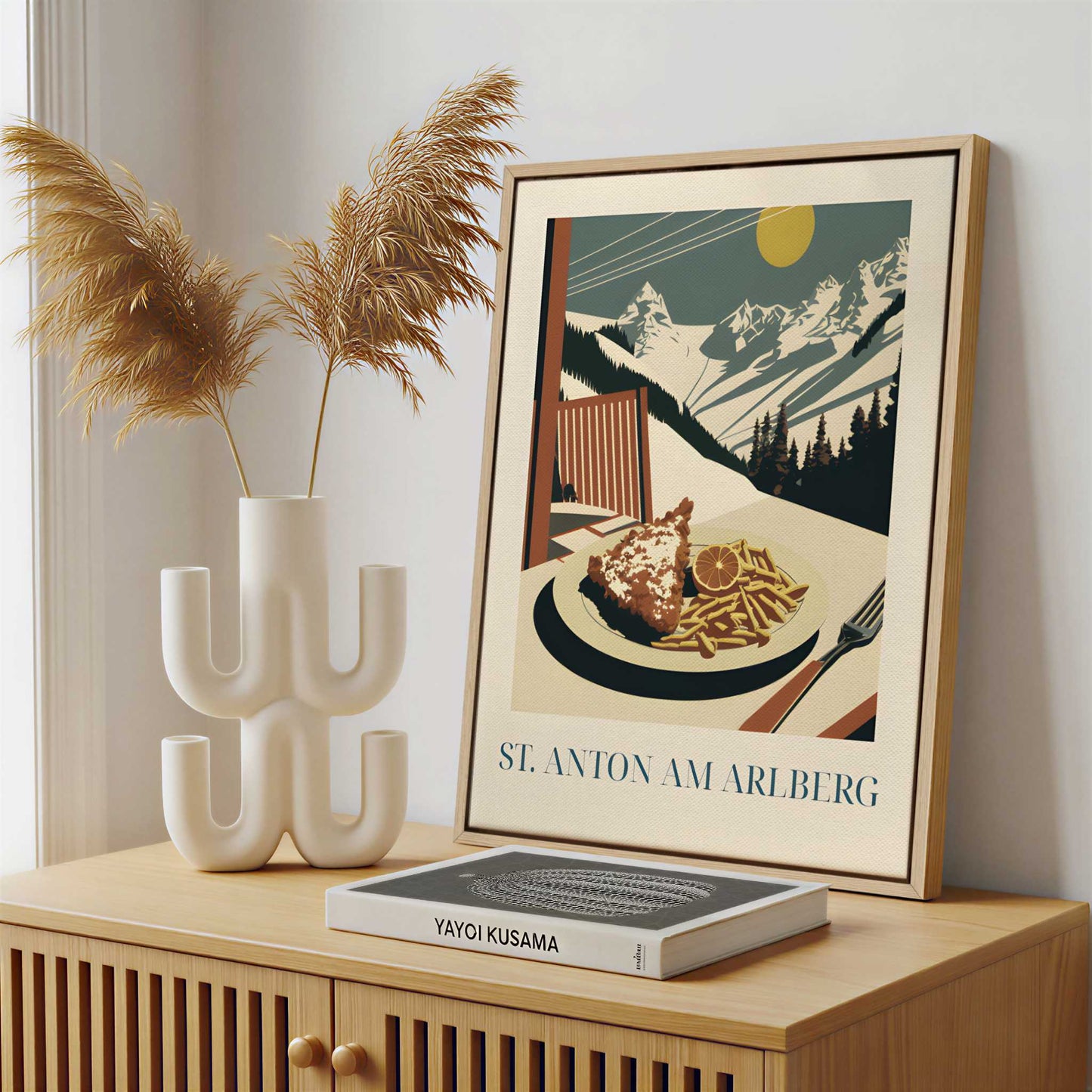 Framed Canvas - Framed canvas in a stylish interior setting