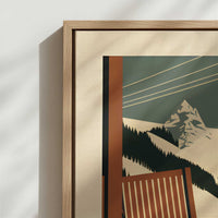 Framed Canvas - Close-up detail and texture of the framed canvas