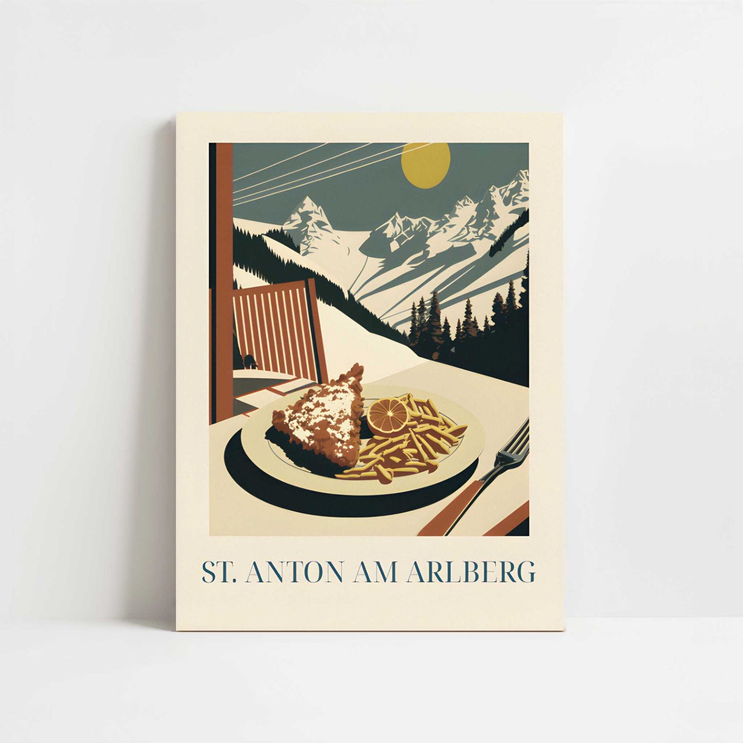 Schnitzel from St. Anton am Arlberg, Austria - Art Print - Unframed art print