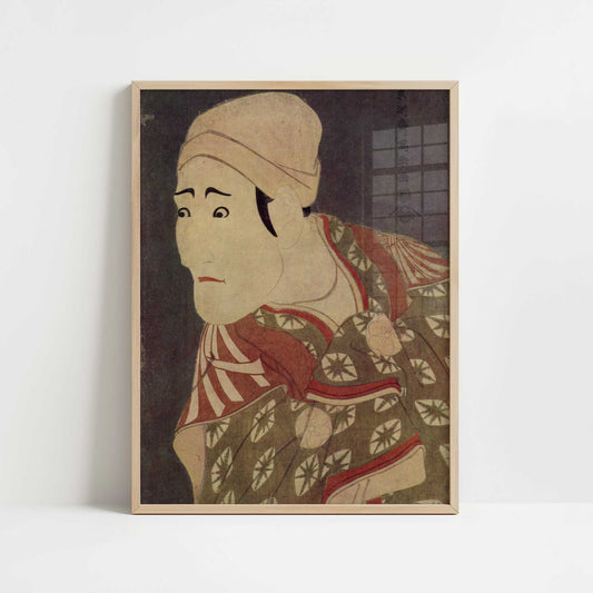 The Actor Morita Kanya in the Role of Ronin (1794) by Sharaku, Toshusai – Art Print - Art print in oak frame