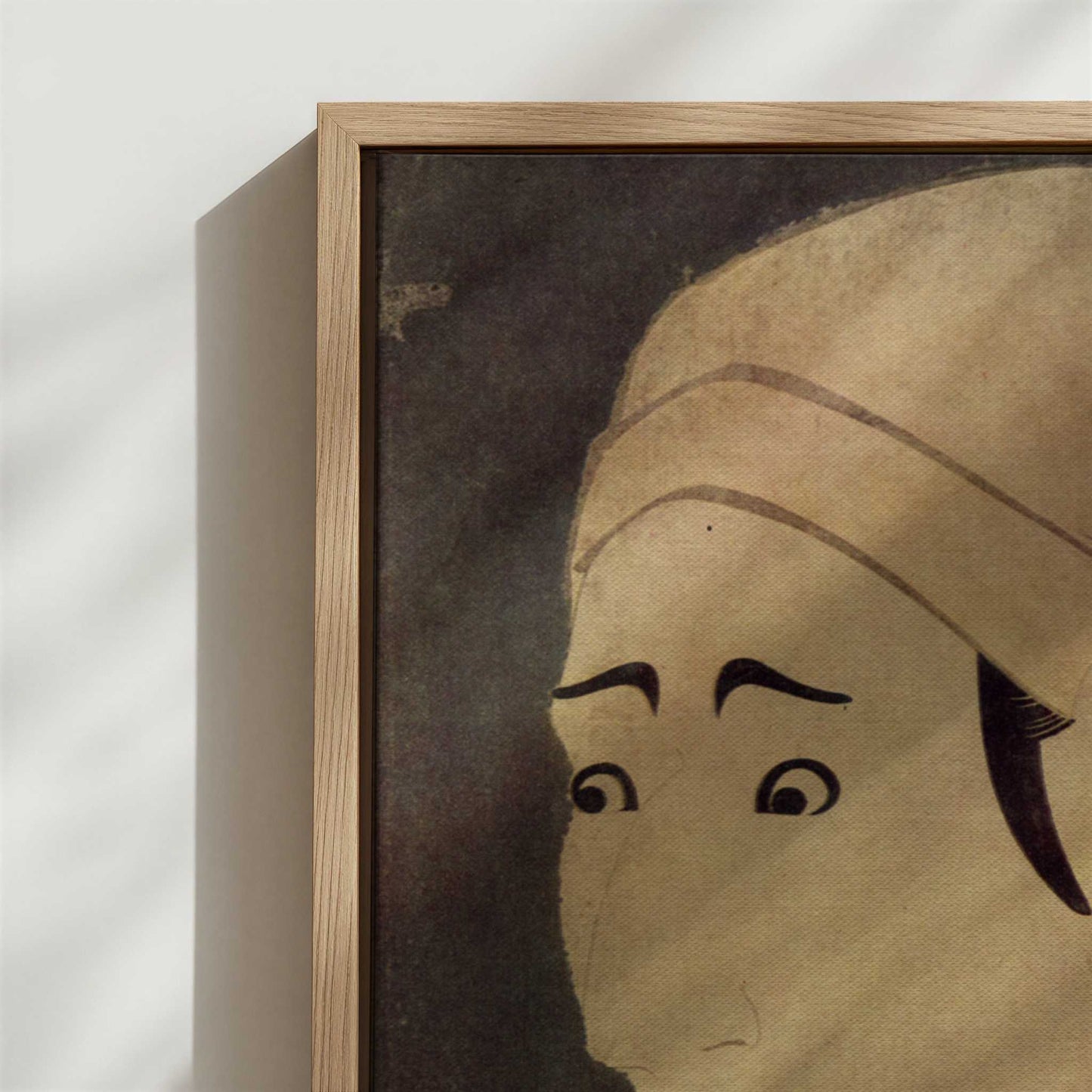 Framed Canvas - Close-up detail and texture of the framed canvas