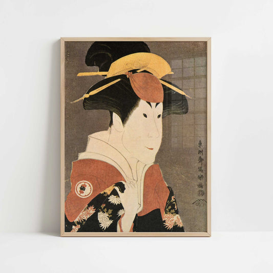 The Actor Segawa Tomisaburo (1794) by Toshusai Sharaku – Art Print - Art print in oak frame