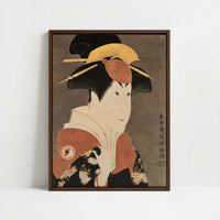 Framed Canvas - Framed canvas in dark wood color frame