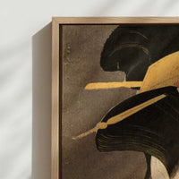 Framed Canvas - Close-up detail and texture of the framed canvas