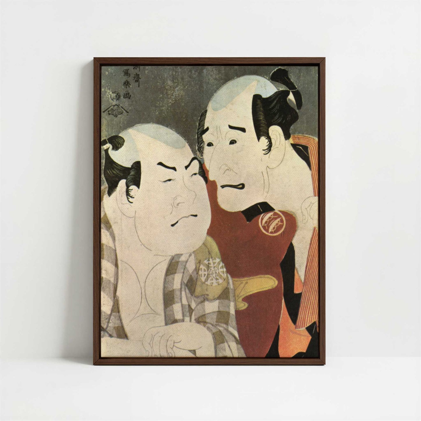 Framed Canvas - Framed canvas in dark wood color frame