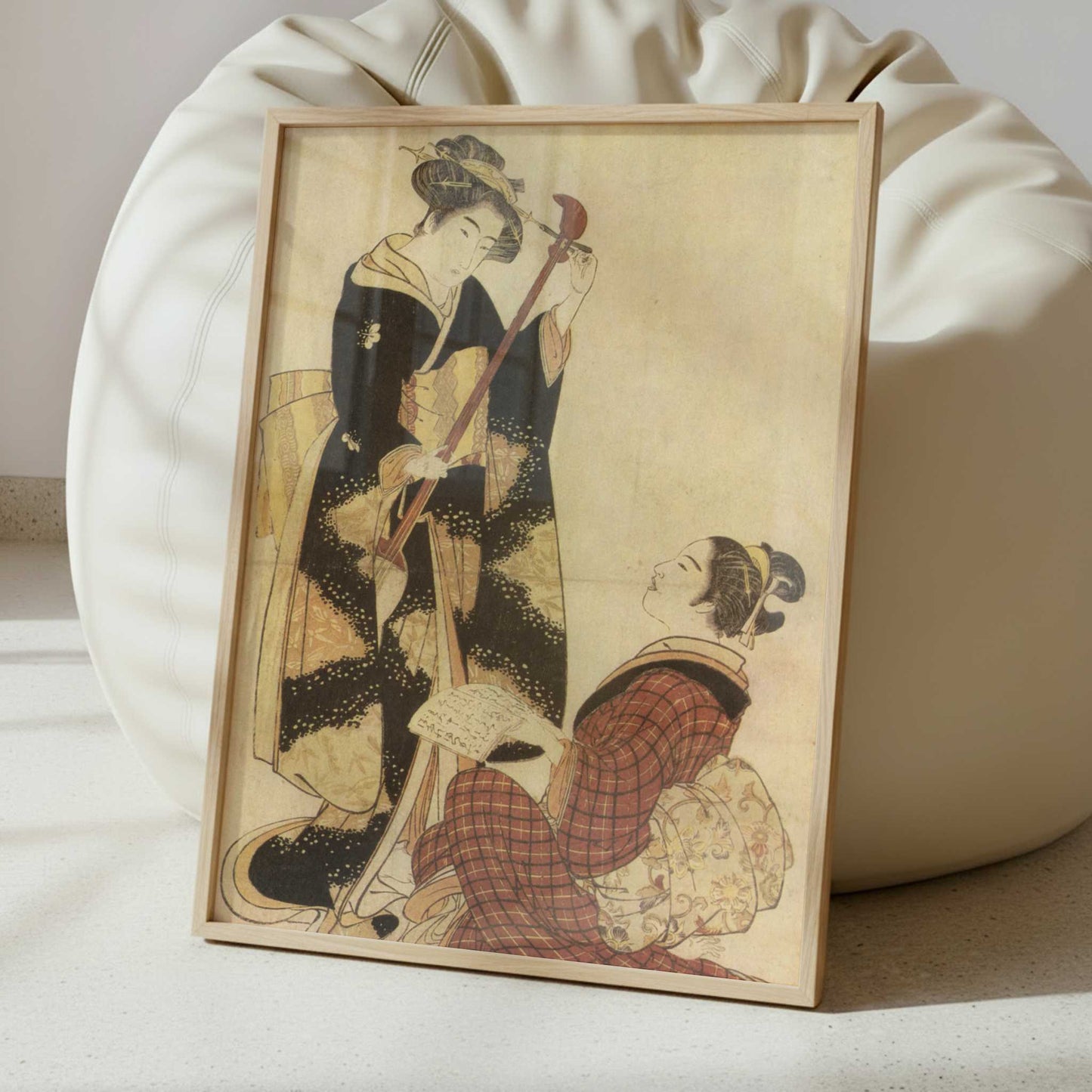 Rehearsing a New Song (c.1777) by Kitao Shigemasa – Art Print - Interior inspiration