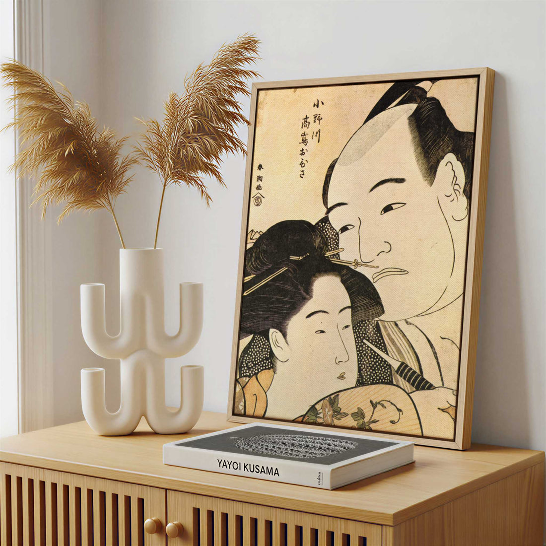 Framed Canvas - Framed canvas in a stylish interior setting