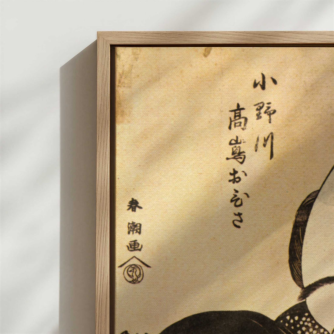 Framed Canvas - Close-up detail and texture of the framed canvas