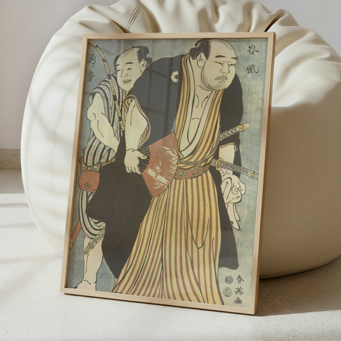 The Wrestler Tanikaze and Pupil Taki-no-oto (c.1796) by Katsukawa Shunei – Art Print - Interior inspiration