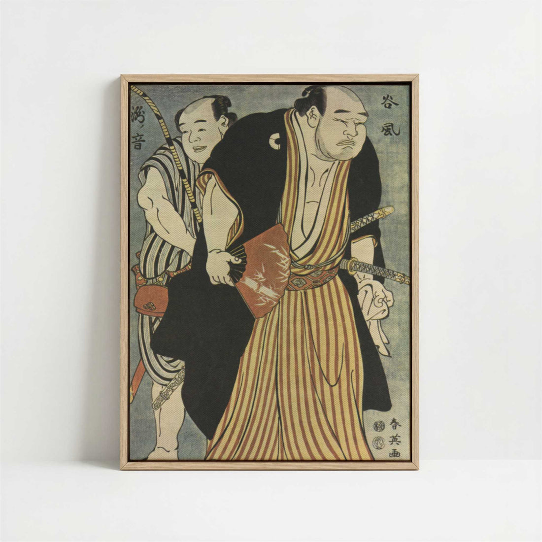 Framed Canvas - Framed canvas in oak color frame