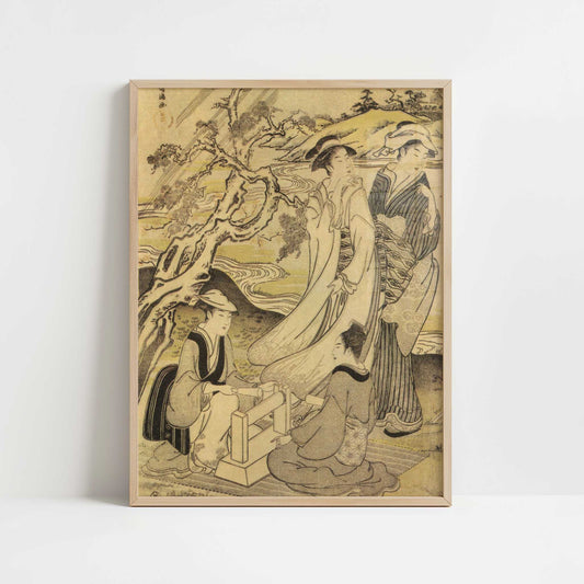 The Toi, one of the Six Jewel Rivers (c.1787) by Kubo Shunman – Art Print - Art print in oak frame