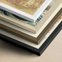 Actors Ichikawa Danjuro IV & Nakamura Utaemon (1769) by Katsukawa Shunsho – Art Print - Close-up detail of the different frames