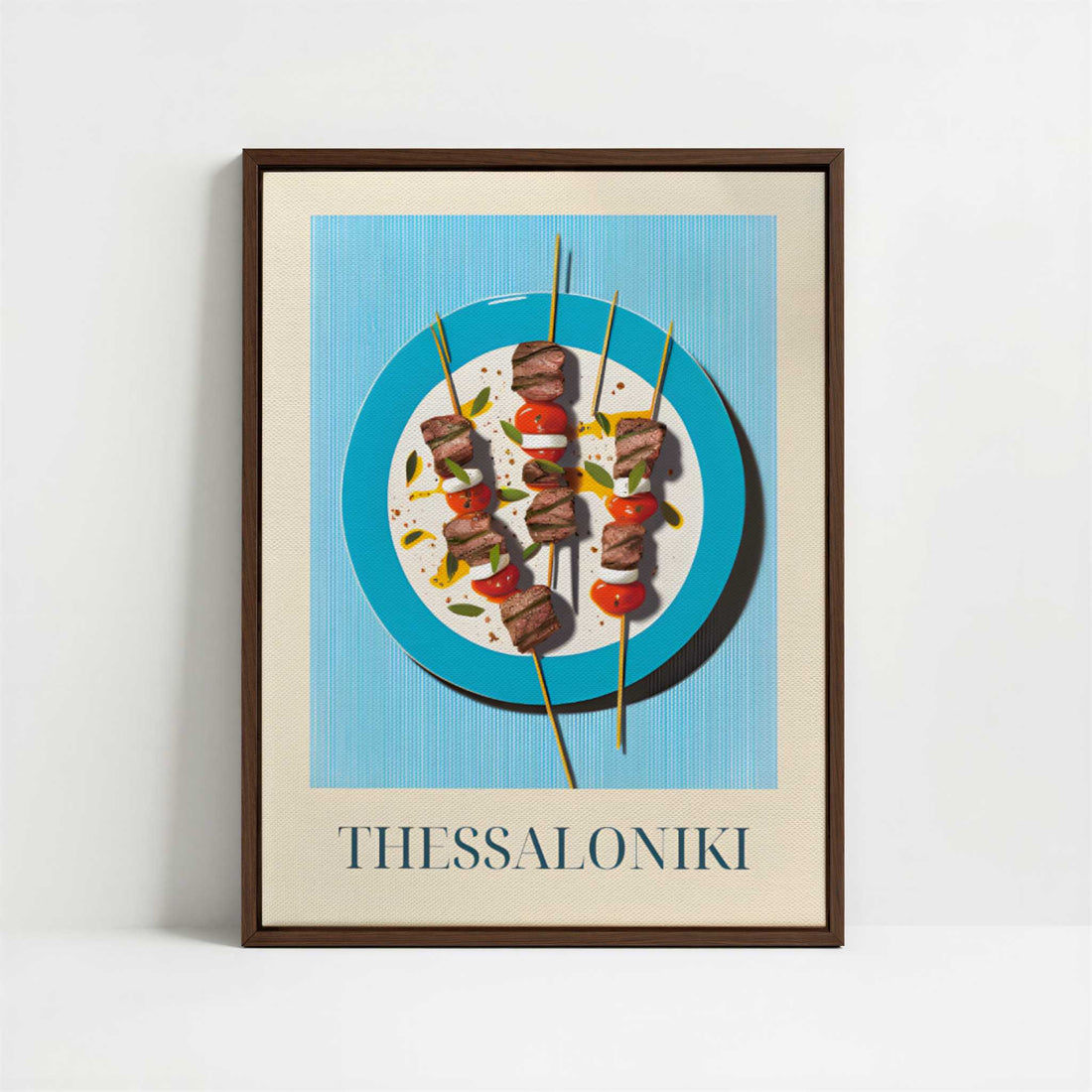 Framed Canvas - Framed canvas in dark wood color frame