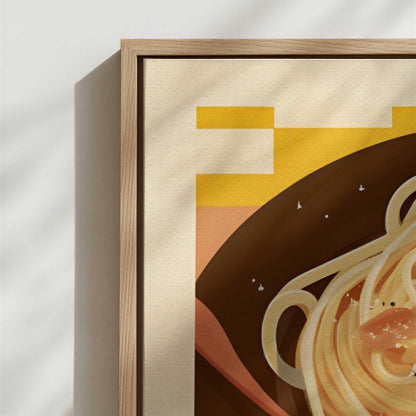 Framed Canvas - Close-up detail and texture of the framed canvas