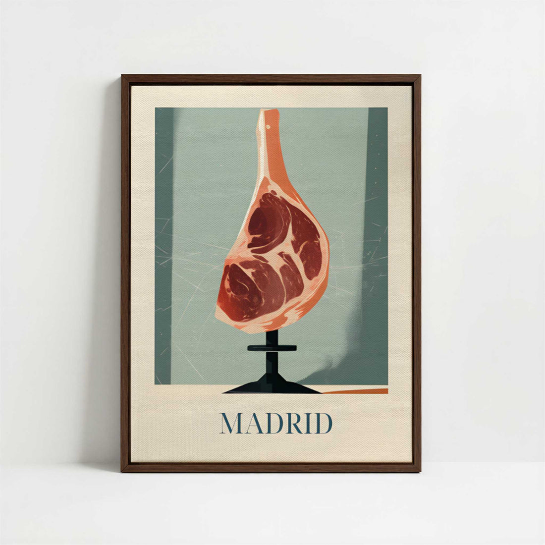 Framed Canvas - Framed canvas in dark wood color frame