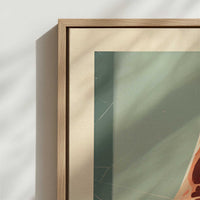 Framed Canvas - Close-up detail and texture of the framed canvas