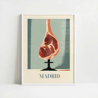 Ham from Madrid, Spain - Art Print - Art print in white frame