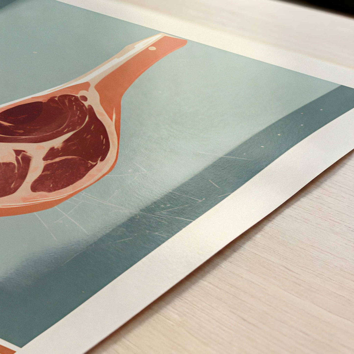 Ham from Madrid, Spain - Art Print - Close-up detail of the art print