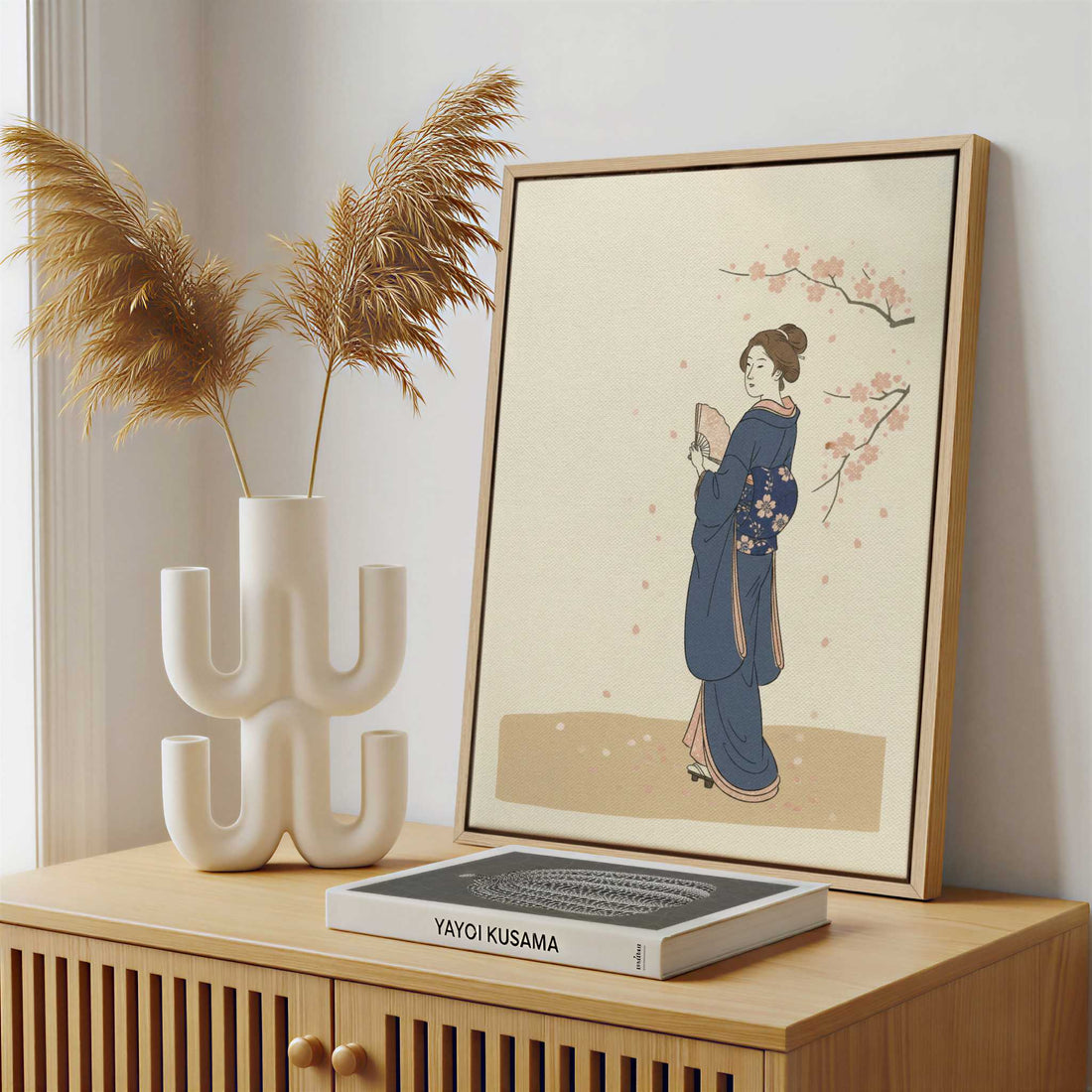 Framed Canvas - Framed canvas in a stylish interior setting