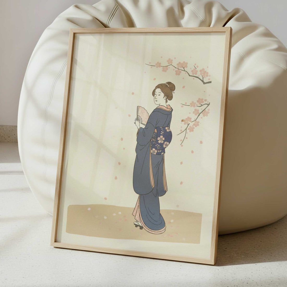 Spring Silence with a Japanese Woman - Art Print - Interior inspiration