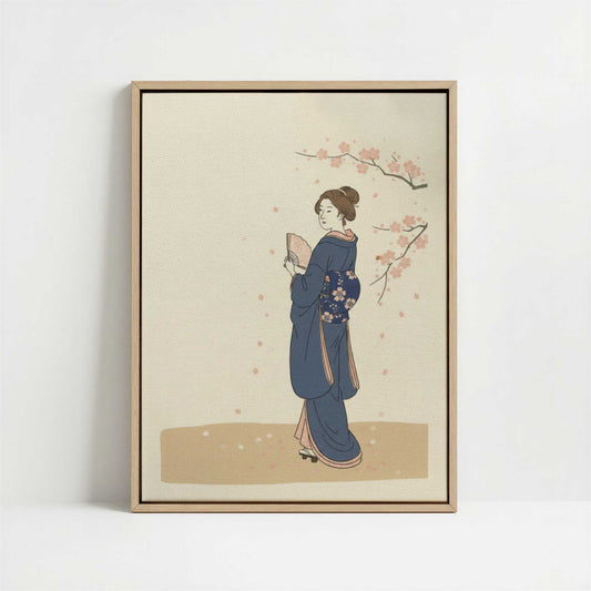 Framed Canvas - Framed canvas in oak color frame