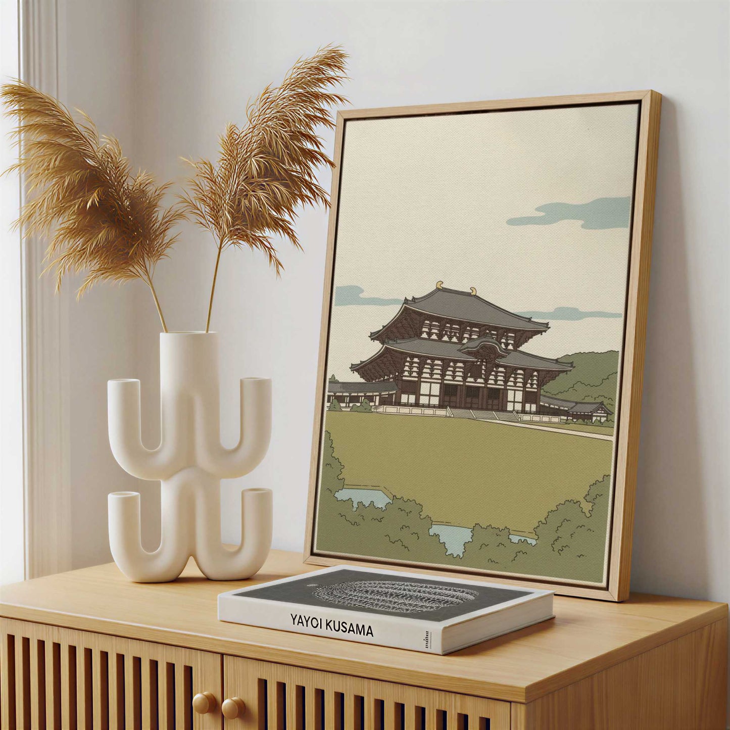 Framed Canvas - Framed canvas in a stylish interior setting