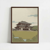 Framed Canvas - Framed canvas in dark wood color frame