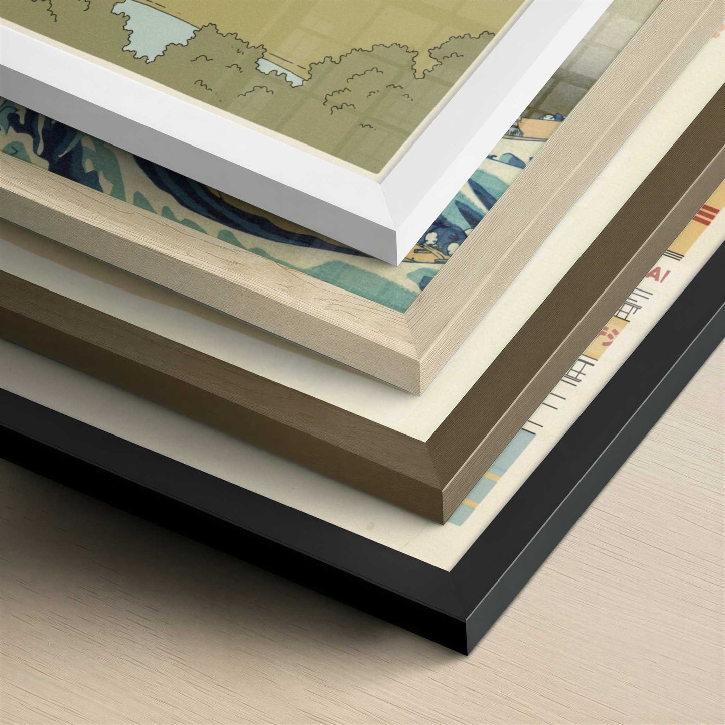 Standing Before the Hall at Tōdai-ji - Art Print - Close-up detail of the different frames