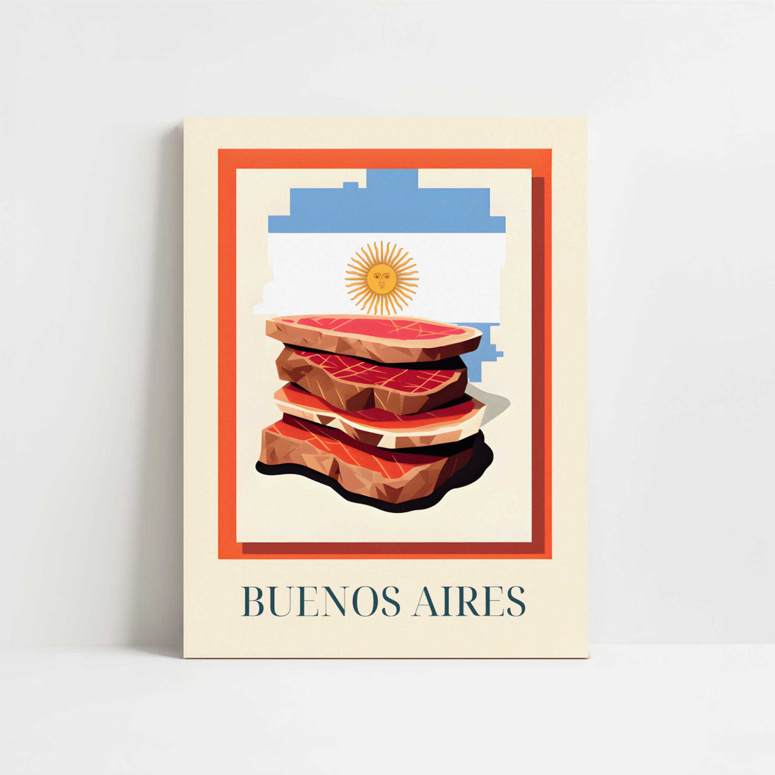 Steak from Buenos Aires, Argentina - Art Print - Unframed art print