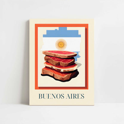 Steak from Buenos Aires, Argentina - Art Print - Unframed art print