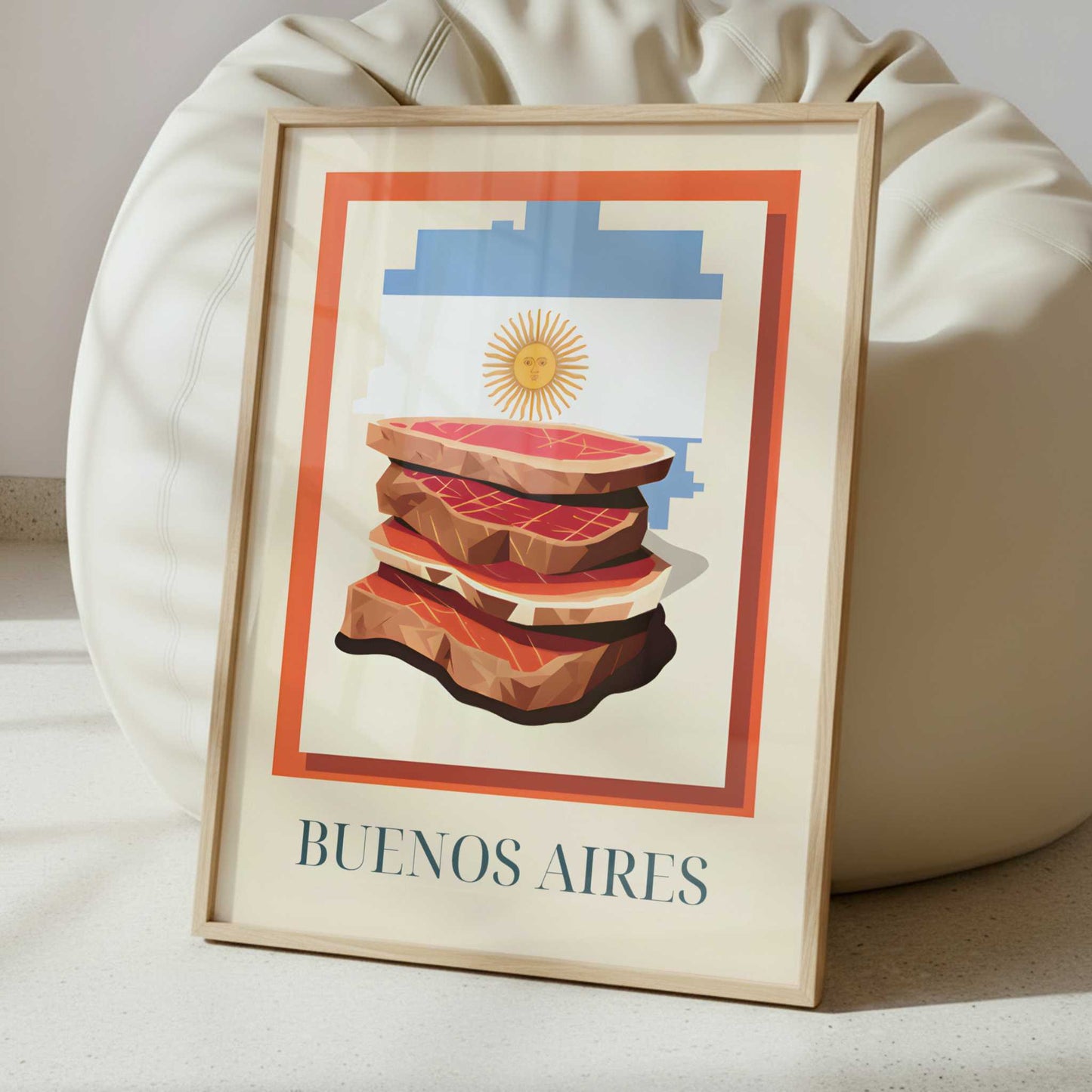 Steak from Buenos Aires, Argentina - Art Print - Interior inspiration