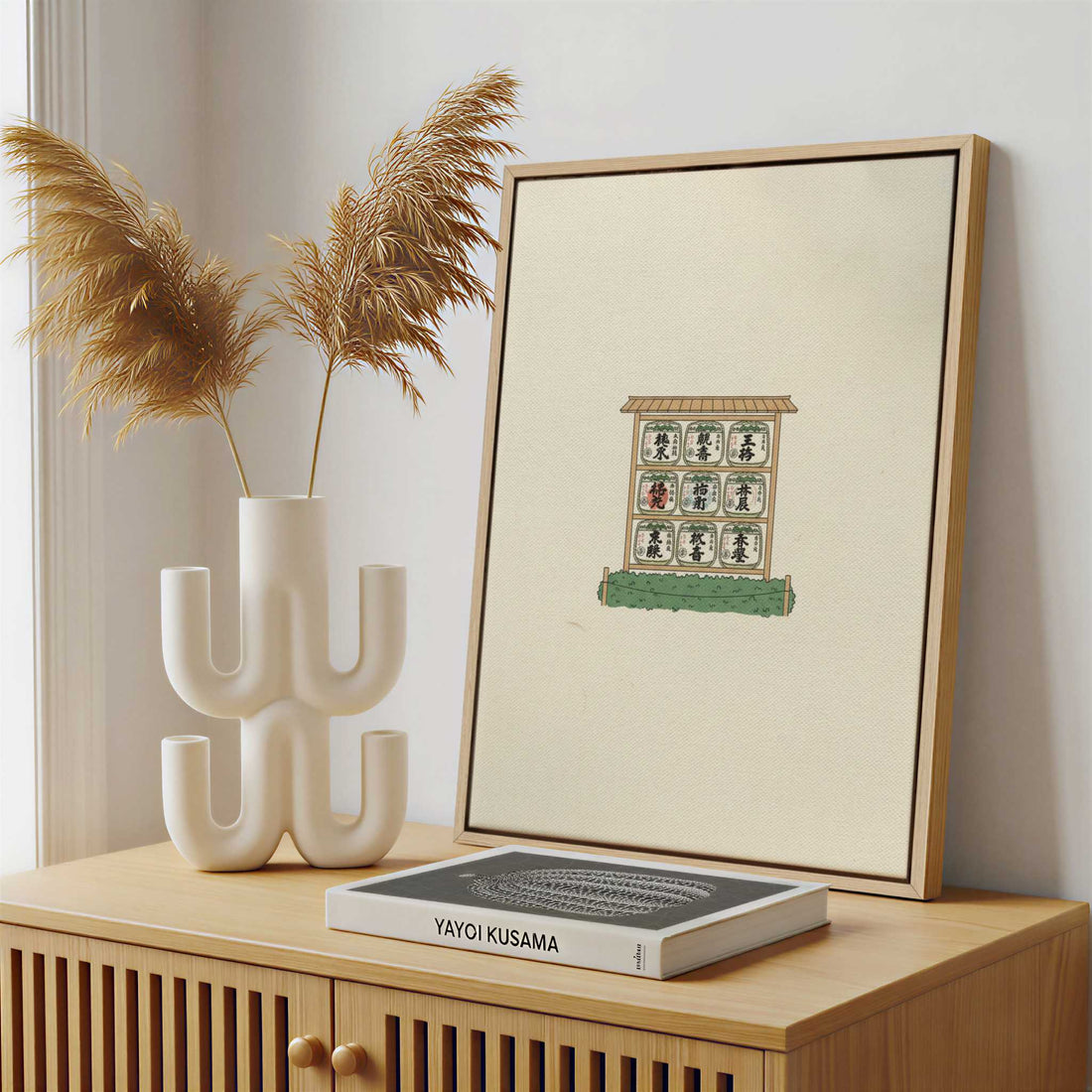 Framed Canvas - Framed canvas in a stylish interior setting