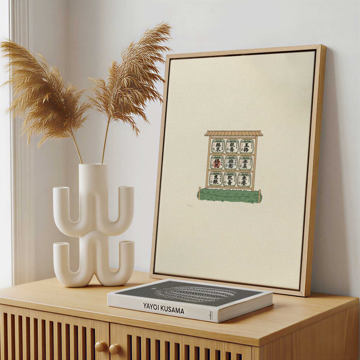 Framed Canvas - Framed canvas in a stylish interior setting