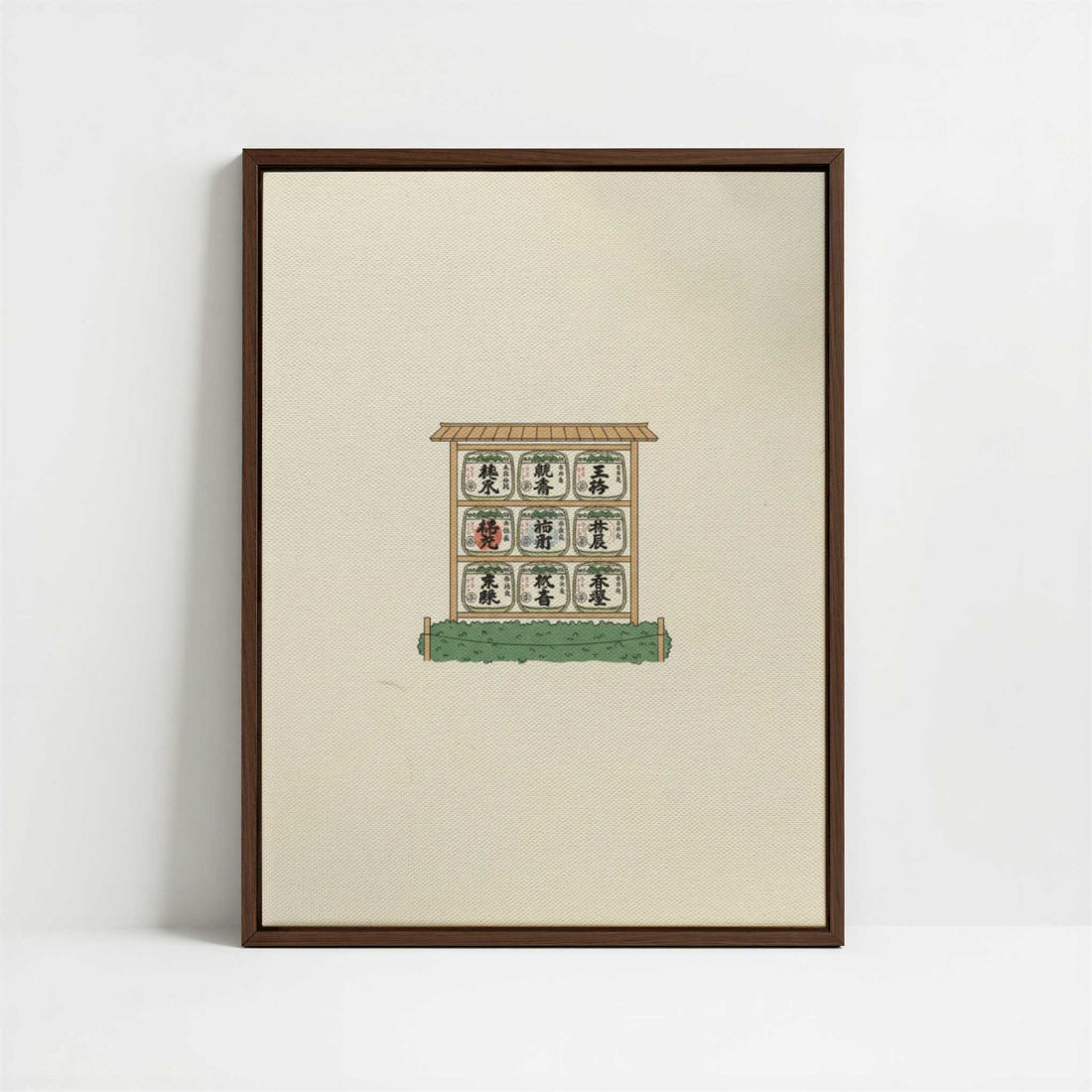 Framed Canvas - Framed canvas in dark wood color frame