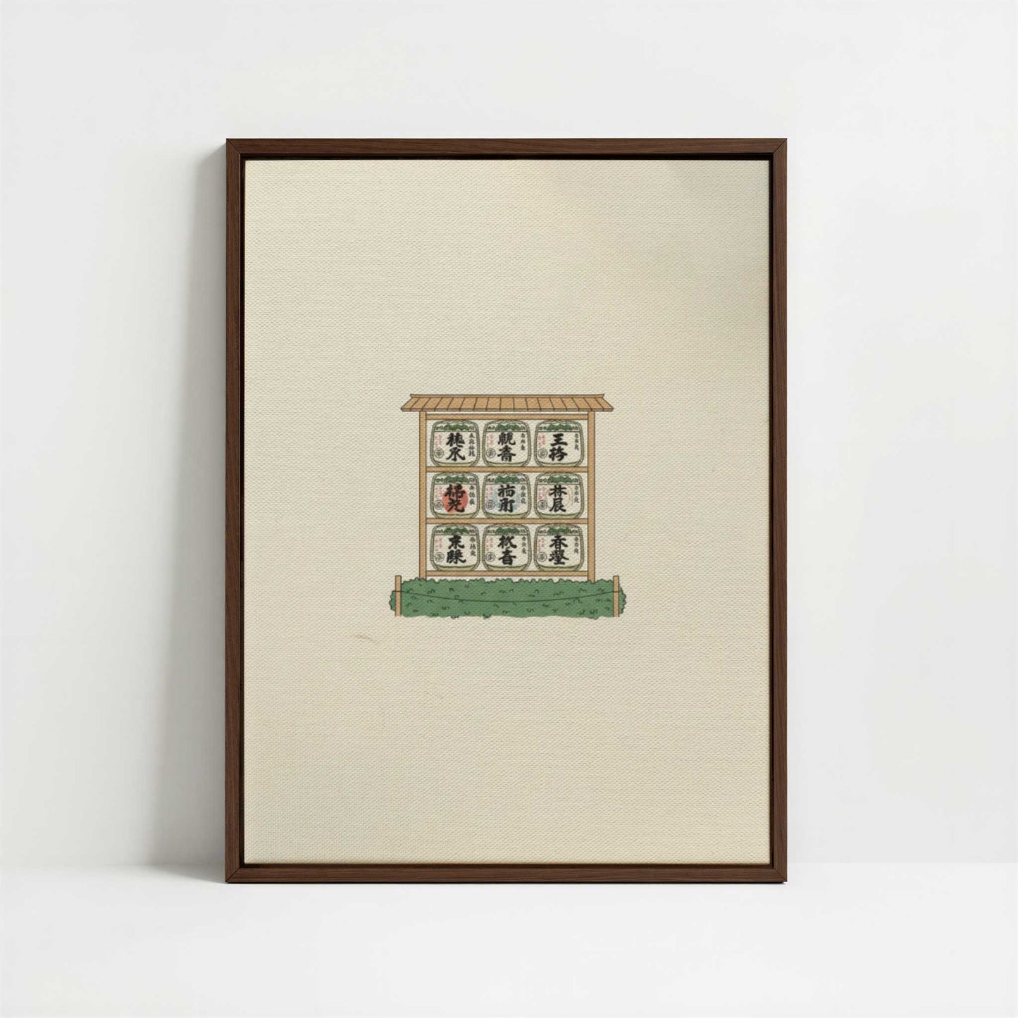 Framed Canvas - Framed canvas in dark wood color frame