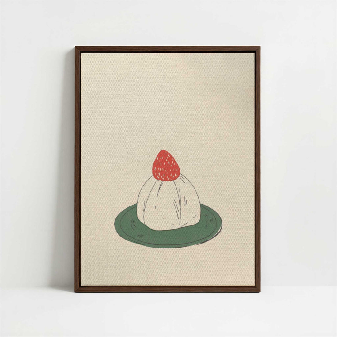 Framed Canvas - Framed canvas in dark wood color frame